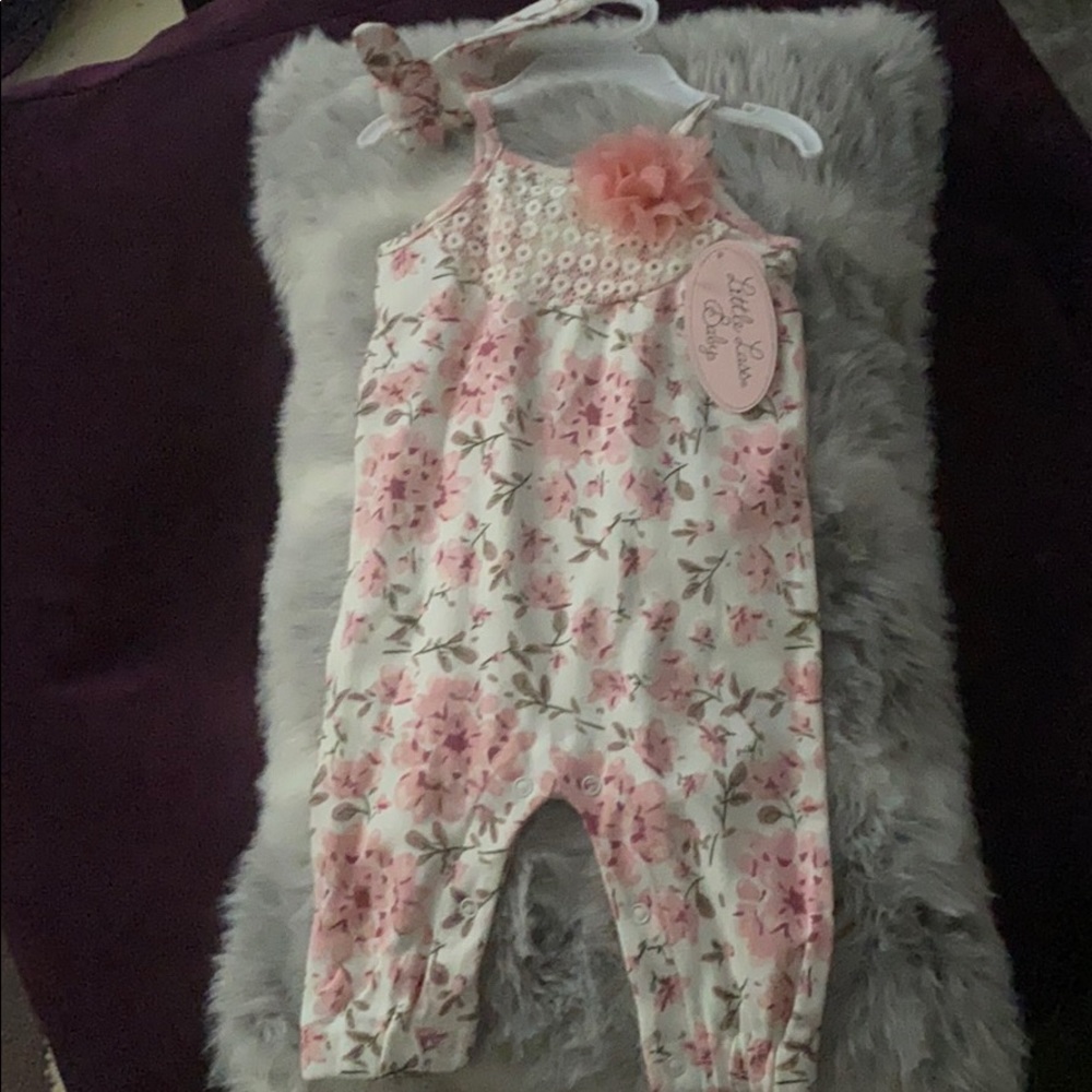 Baby girl jumper with headband